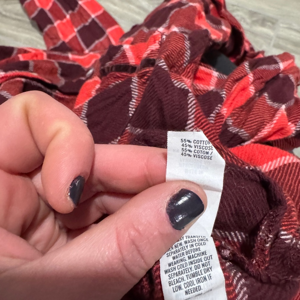 Aerie super soft plaid flannel button down shirt - Picture 3 of 3